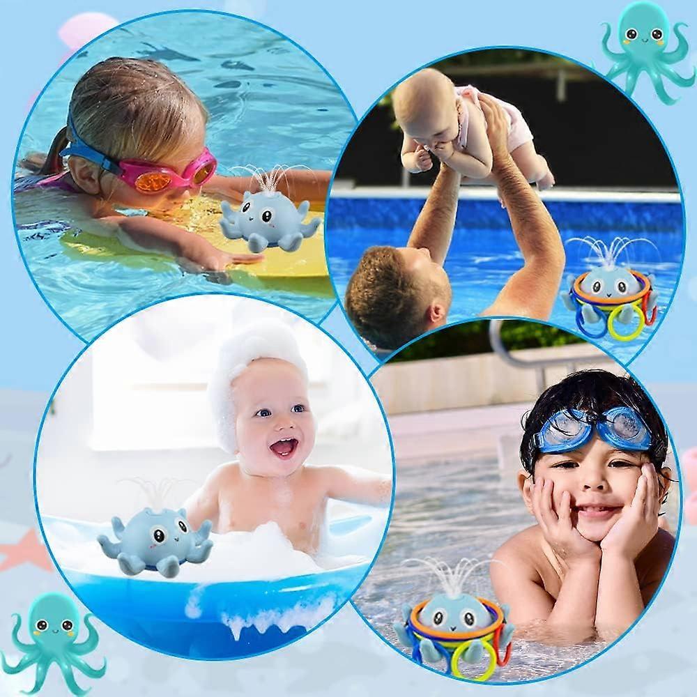 Bath Toy, Spray Water Octopus (Ramdom Colour), Can Float Rotate With Fountain, Funcorn Toys Floating Bathtub Shower Pool Bathroom Toy For Baby Toddler Infant Kid Party, Water Pump Electronic Sprayer