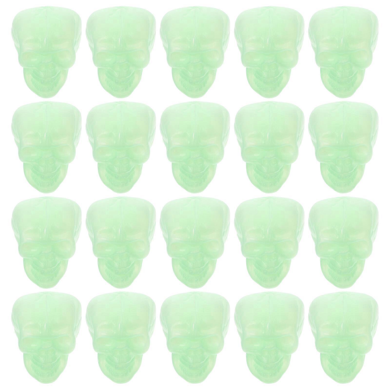 20Pcs Halloween Skull Model Small Plastic Skeleton Head Decor Simulation Skull Decor