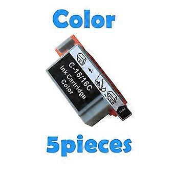 high quality5pcs Tri-color Compatible Ink Cartridge Bci16 Bci-16 Bci 16 For Canon I70 I80 Selphy Ds700 Ds810 Pixma Ip90 Mini220 Printer Ink