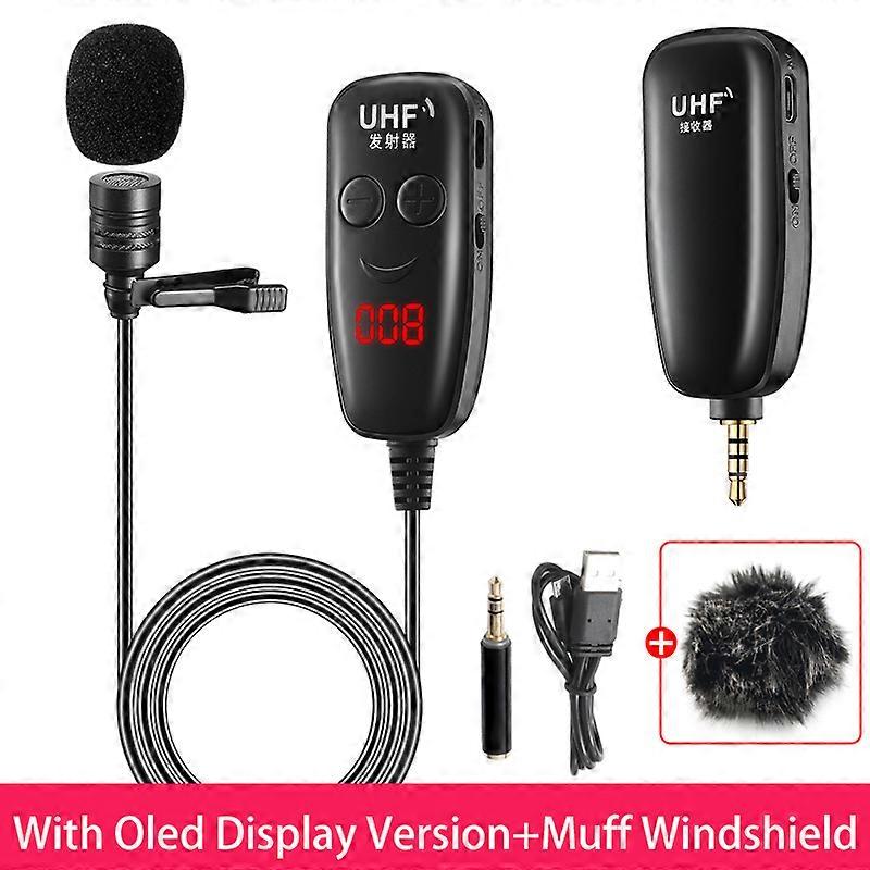 UHF Lavalier Revers Draadloze Microfoon Real-time opname Vlog Mic Youtube Live Interview voor iPhone iPad DSLR Camera Mic