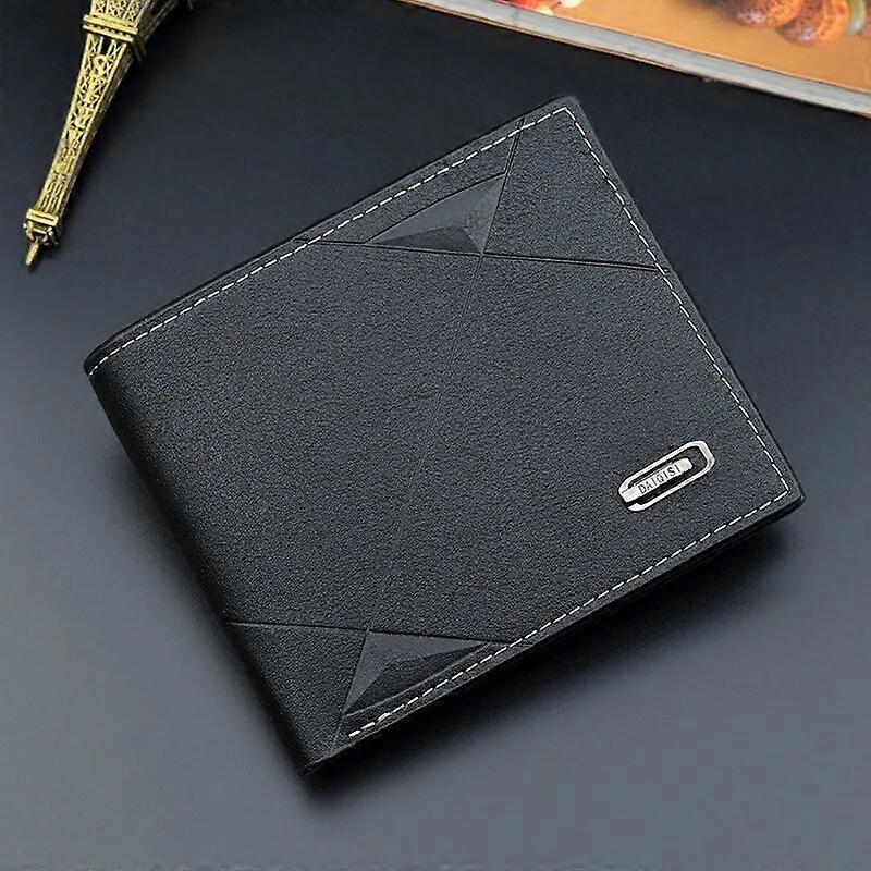 2021 New Men's Wallet Short Multi-card Coin Purse Fashion Casual Wallet Male Youth Thin Three-fold Horizontal Soft Wallet Men PU