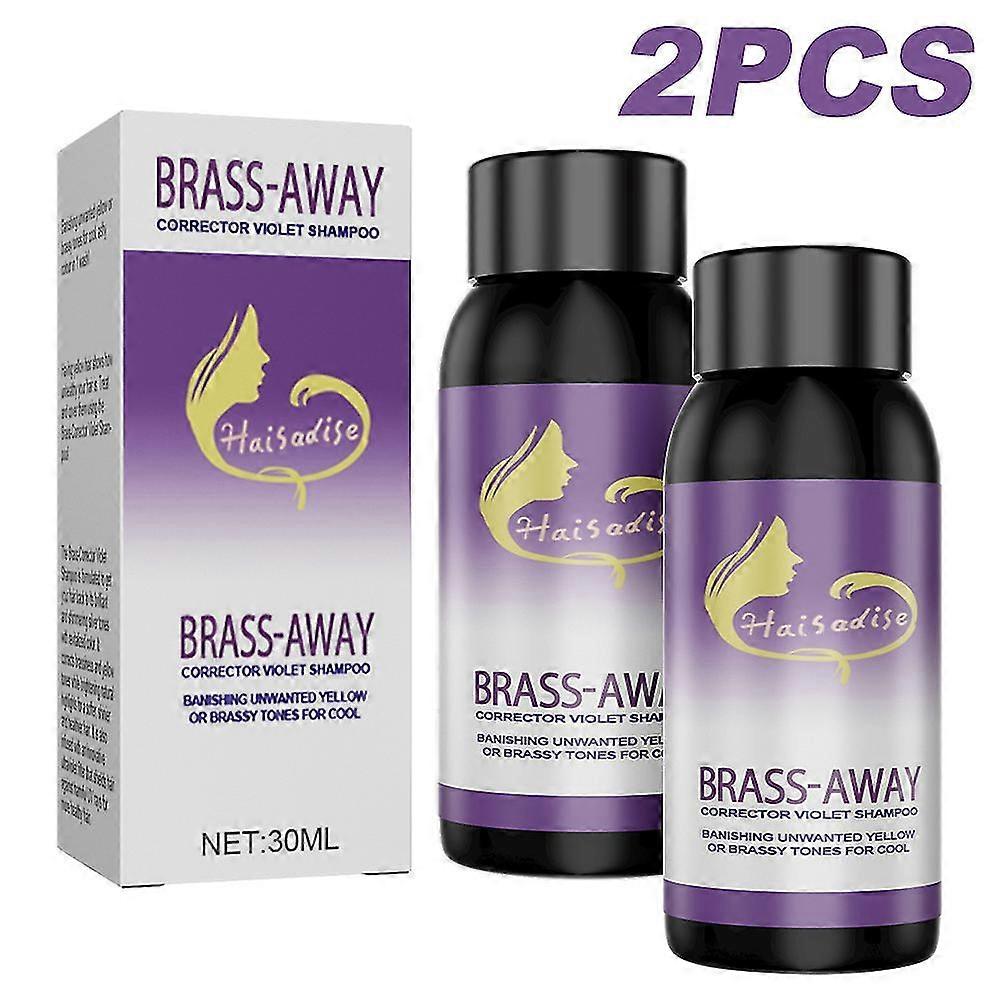 30ml Gray Fixed Color Shampoo, Gray Hair Care Lock Color Fading After Shampoo Bleaching 1/2pcs