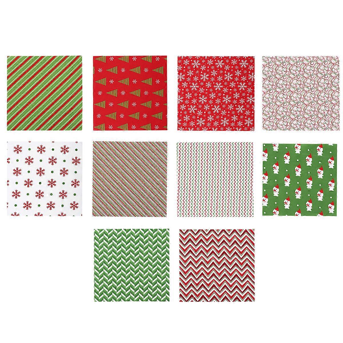 20Pcs Christmas Cotton Fabric Craft Bundle Patchwork Sewing Quilting Fabric