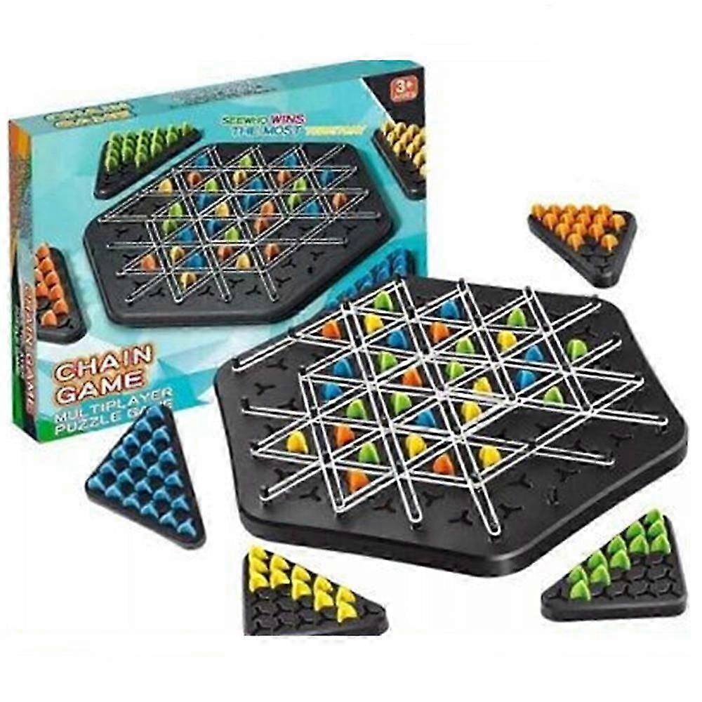 Funny Chain Triangle Game, Interactive Peg Game Triangle Chess Board Game