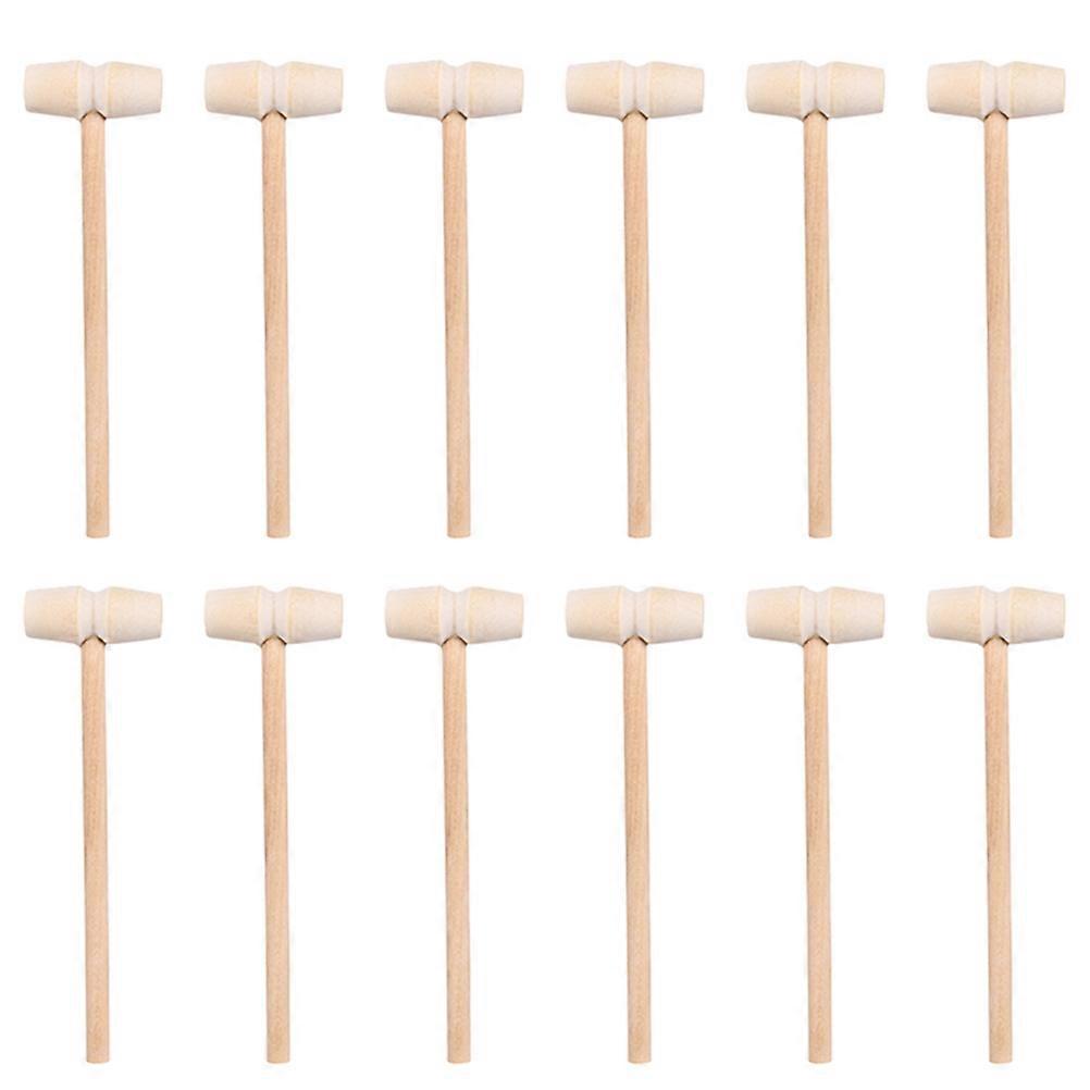 40pcs Creative Crab Mallets Mini Hammers Portable Crab Hammers (Log color)