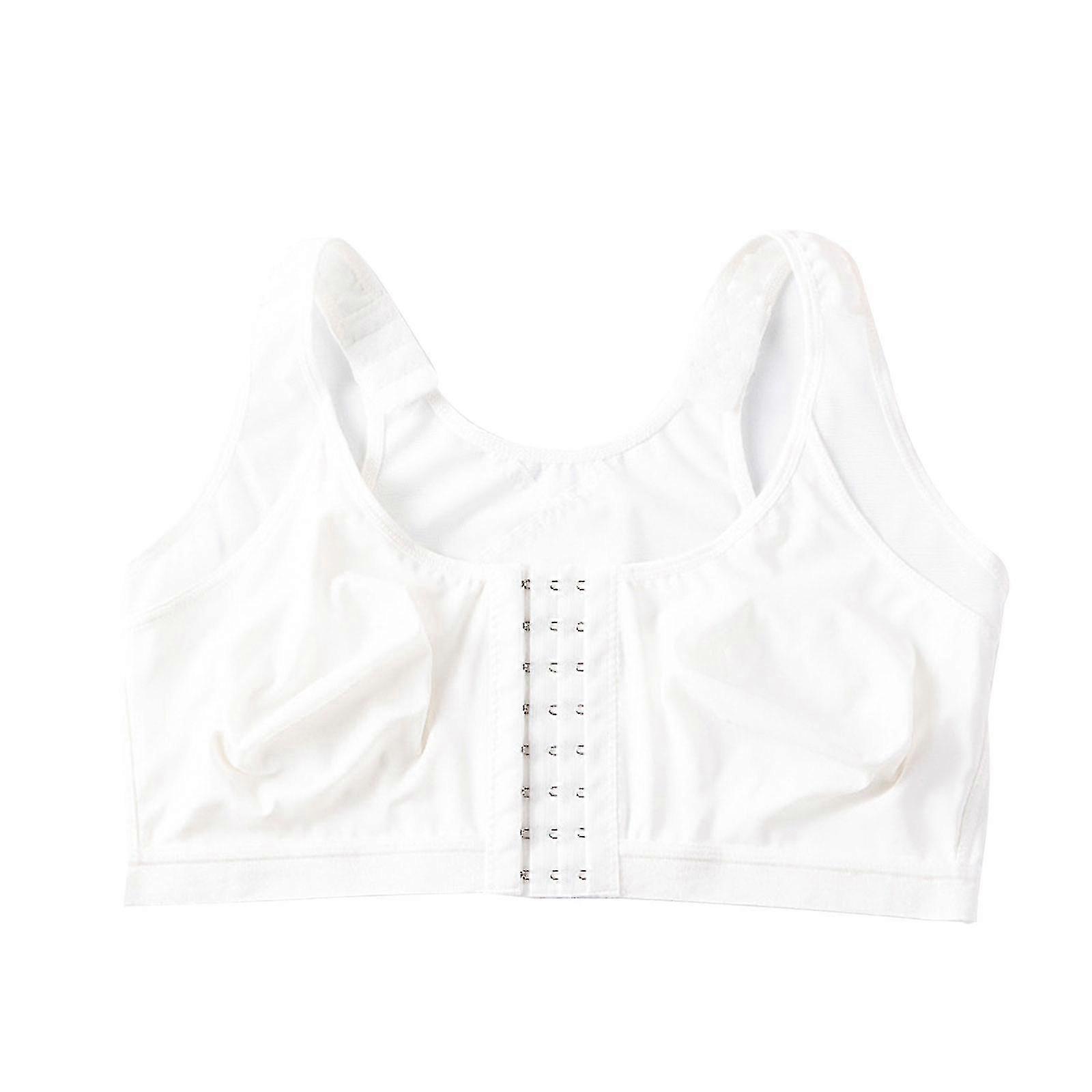 Women's Full Coverage Front Closure Wire Free Back Support Posture Bra, Breathable And Comfortable, Adjustable Tank Top Underwear