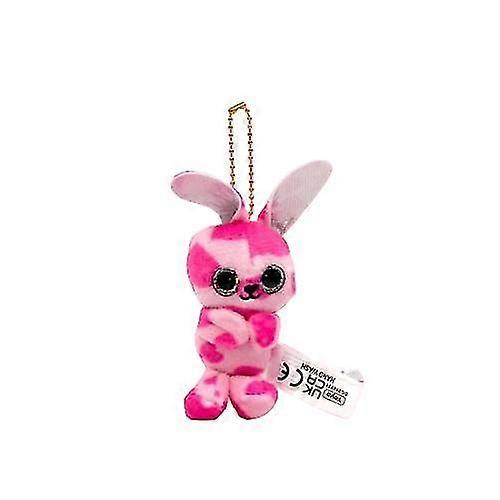 ミニかわいい大きな目のピンクのバニーおもちゃの人形キーホルダー人形ペンダントの12個