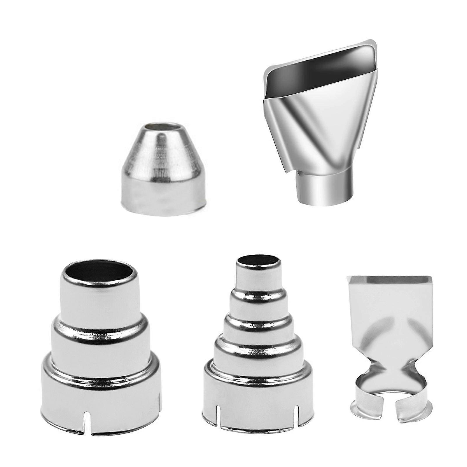 5Pcs Heat Blower Nozzle Smooth Surface Anti-rust Nozzle Kit Practical Five-layer Hot Air Nozzle for Workshop JIKAIX