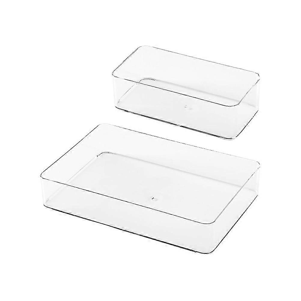 2pcs Household Storage Cases Multi-function Drawer Organizers Convenient Drawer Boxes