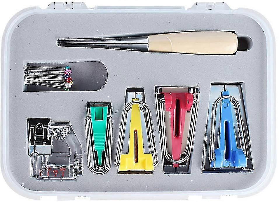 Tape Maker Set Fabric Awl Binding Sewing Quilting Tools Accessories