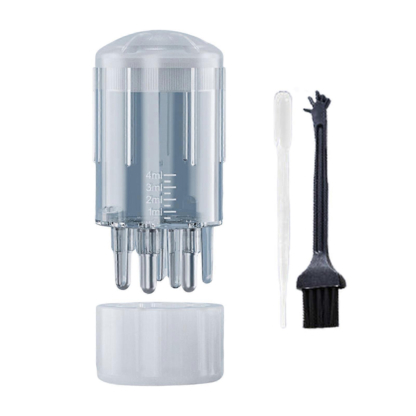 3ML Hair Oil Applicator with Precise Scale Scalp Massage Applicator Comb Clear Portable Hair Serum Oiling Dispenser Brush Hair Root Application Comb