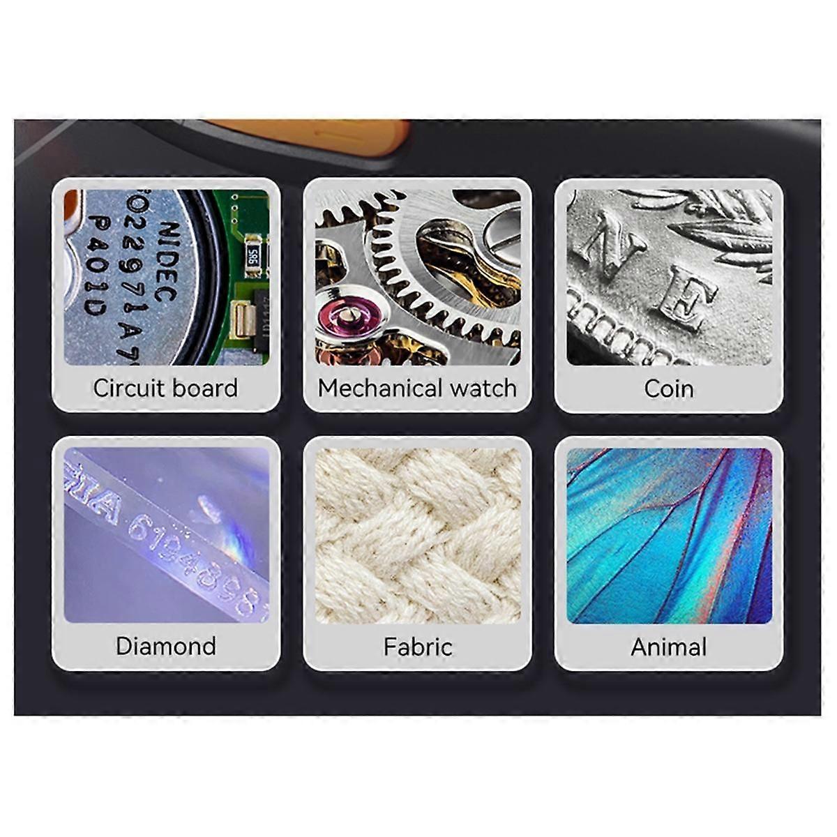 Digital Microscope 1080P 500X Video Coin Microscope with Magnifying Glass with 8 Leds for Electroni