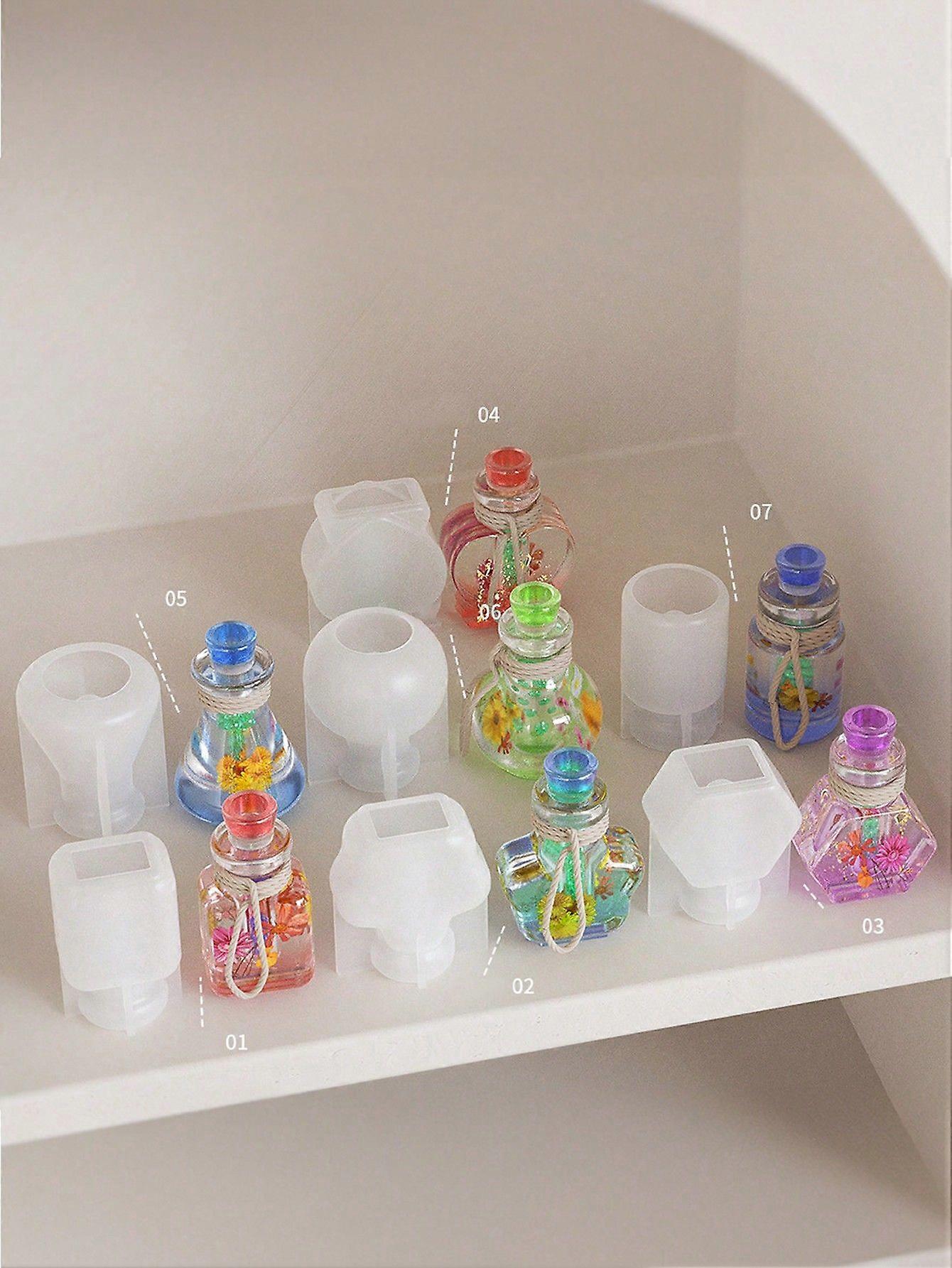 בקבוק בקבוק ארומה שרף צורת שעון חול עובש סיליקון חול טובעני קריסטל שרף אפוקסי אביזרי תליון עובש סיליקון שרף DIY מלאכת יד דקוראט