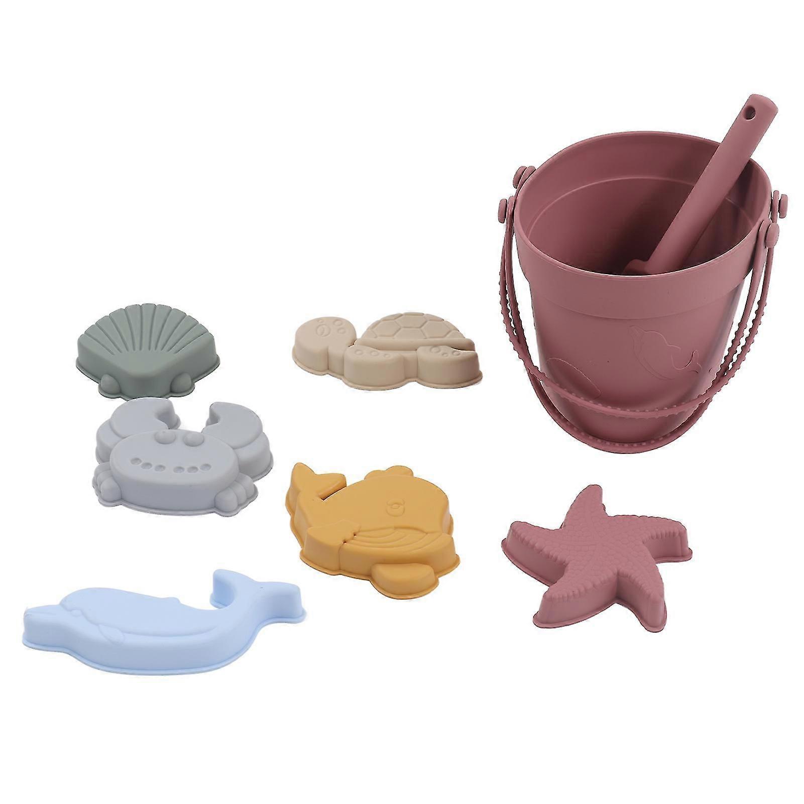 Silicone Set with Bucket, Animals, Digging Shovel for Kids