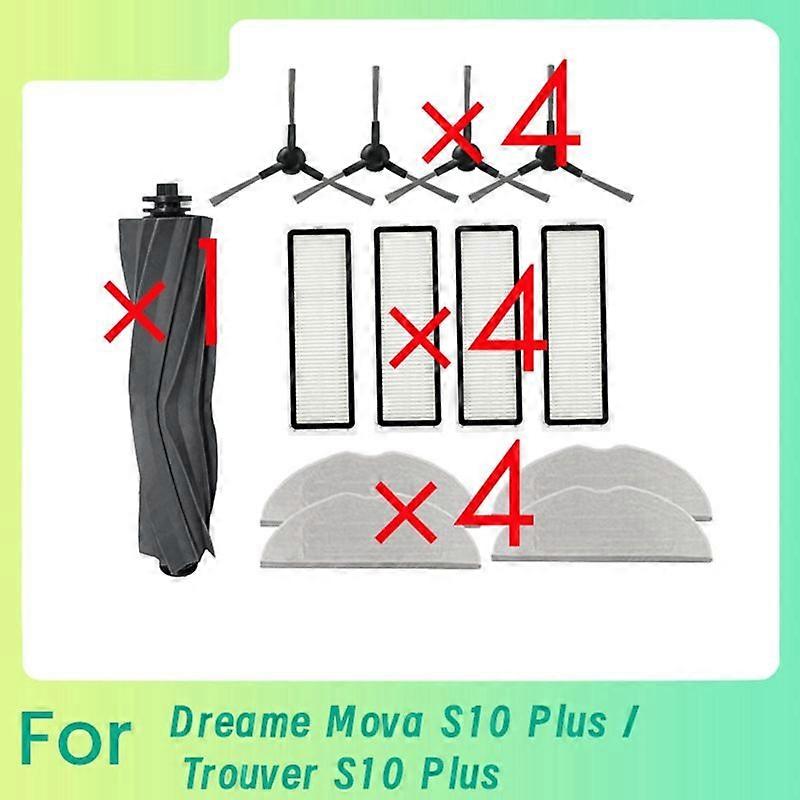 13 Pcs for S10 Plus / Trouver S10 Plus Sweeping Robot Main Side Brush Mop Filter Cleaner Parts Replacement