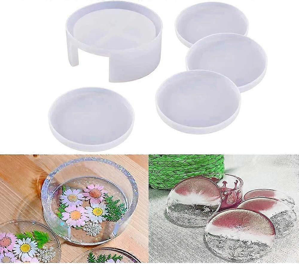 Resin Coaster Mold And Storage Box Set - Diy Home Decoration