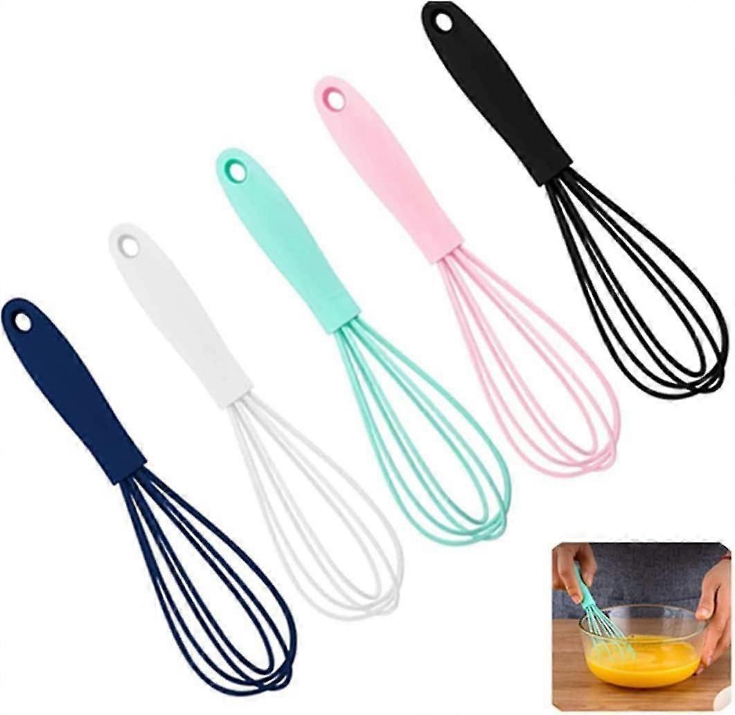 Silicone Whisk -5 Pcs Colorful Kitchen Mini Silicone Whisks