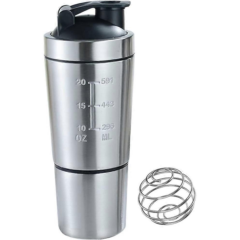 Stainless Steel Protein Shaker, 600ml