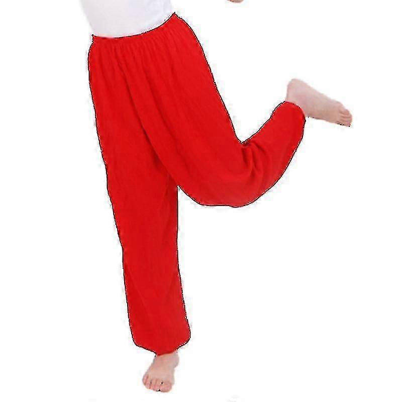 Kids Plain Loose Pants Dancing Bloomers Trousers