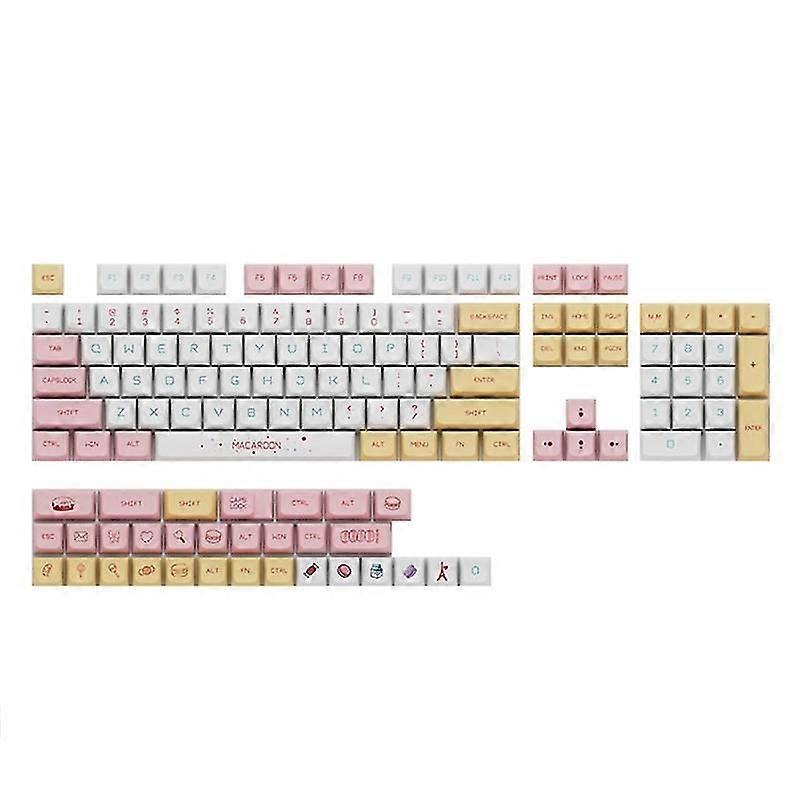125-Key Macaron PBT DyeSub Keycaps XDA forMX Switches Mechanical Keyboard