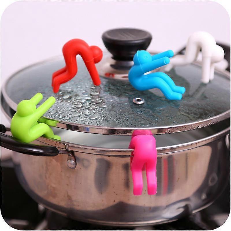 2/1 Pcs Anti Overflow Device Preventing Lid Up With Pot Soup Kitchen Gadget Coaster Silicone Holder