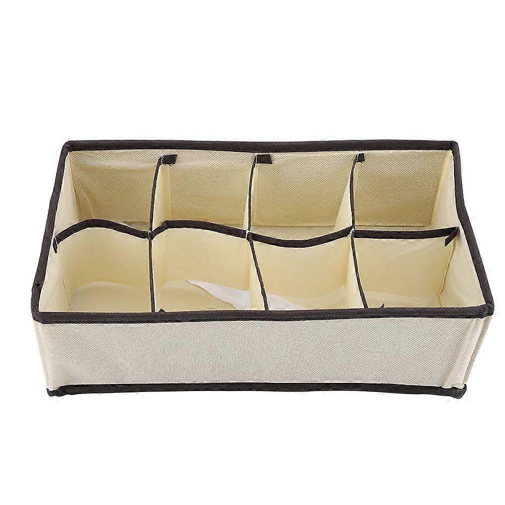 1 pcs Portable Foldable Durable Divider Storage Box Case Container for Bra Underwear Sock(8 Grids)