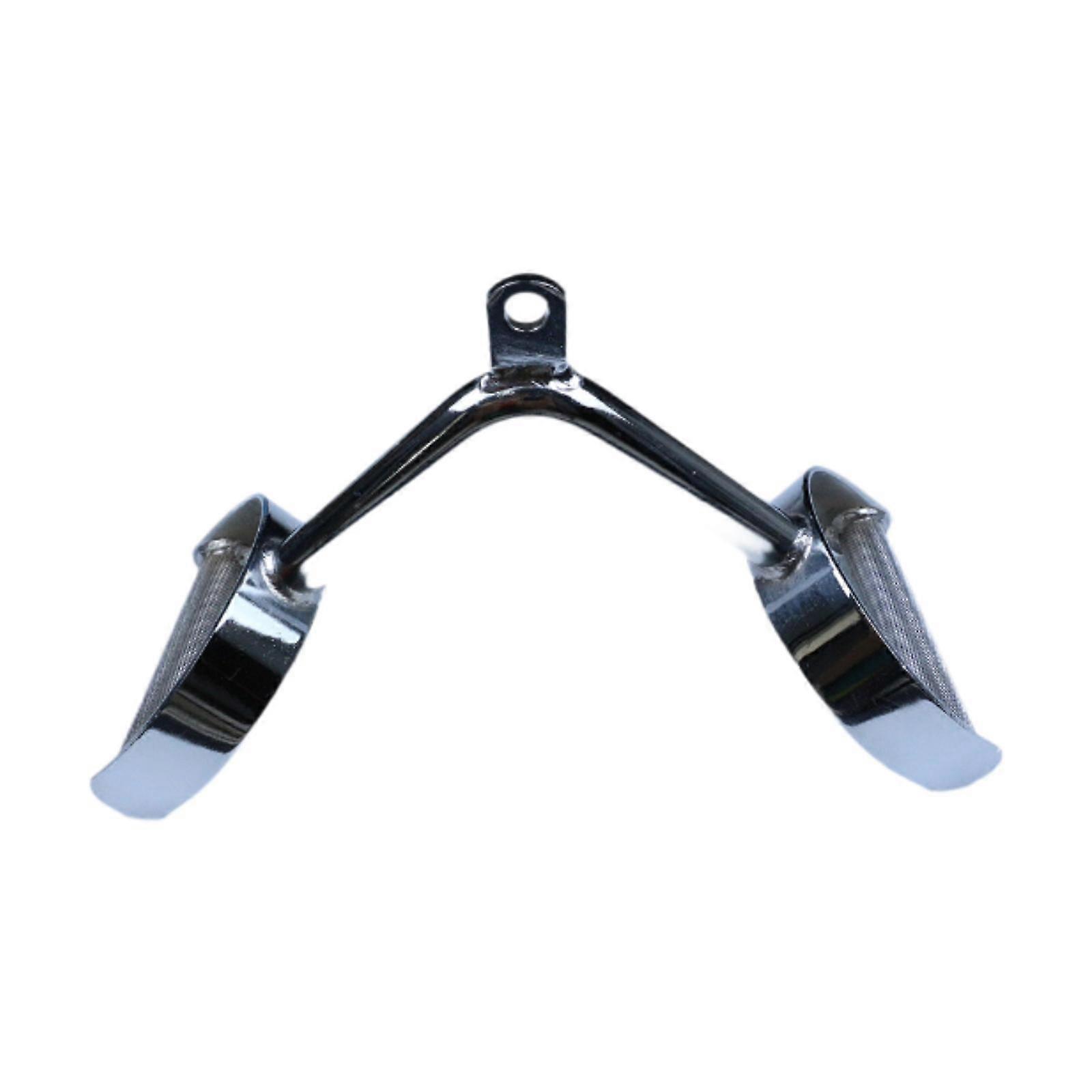 Poignée double D acier LAT Pull Down Fixation pour biceps musculation dos