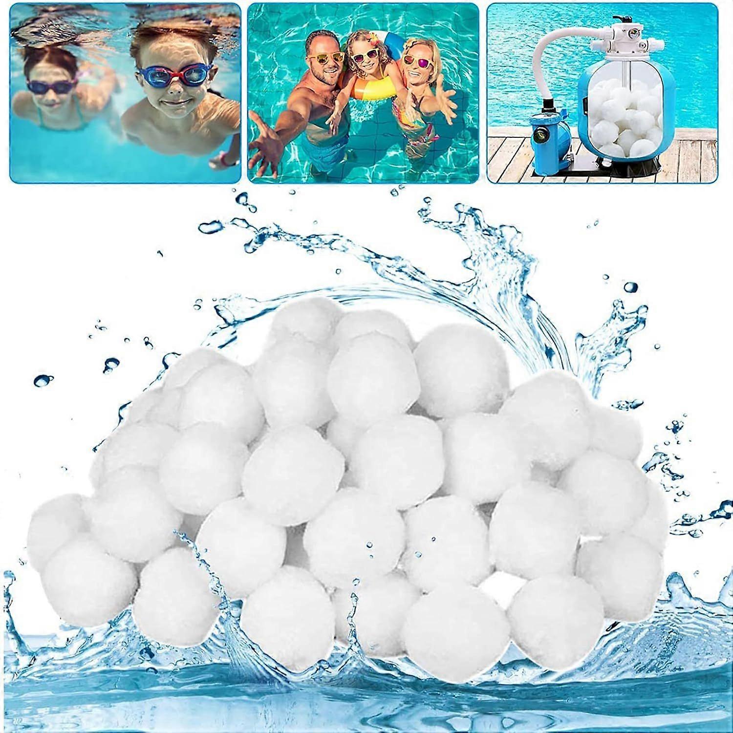 Balles Filtrantes, Boules Filtre Piscine, Balles Filtration 300g Remplacer 11kg Sable Filtrant Sable de Quartz, Systmes de Filtration pour Extrieure A