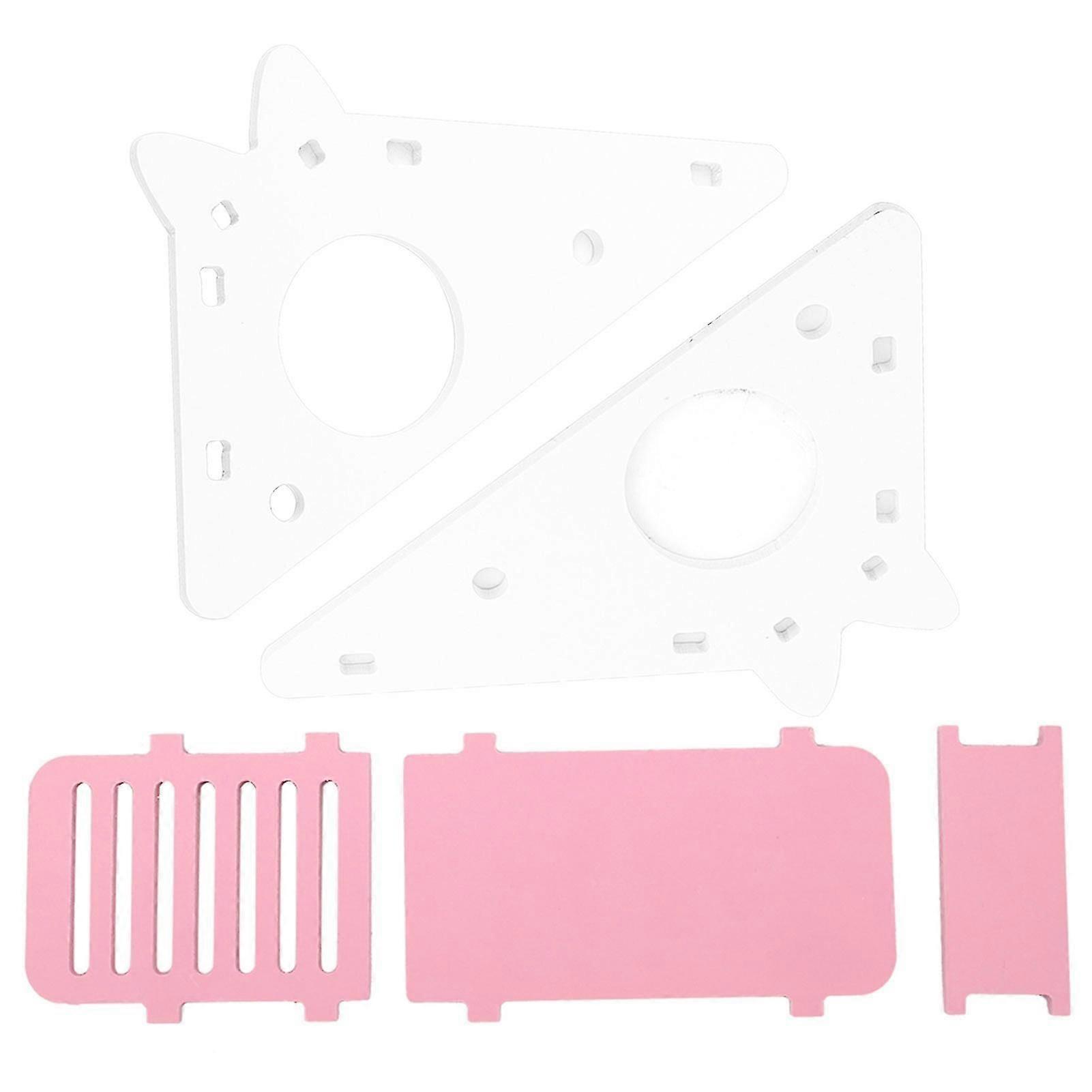 Pink Wooden Hamster House Rest Nest Small Pet Exercise Toy