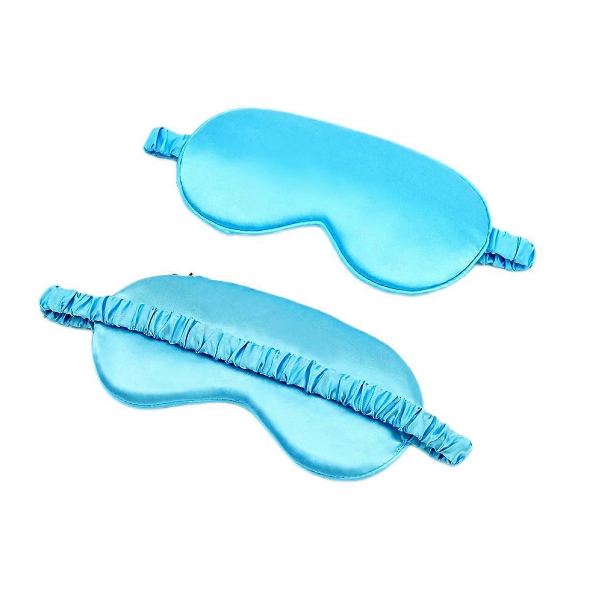 2pcsnatural Silk Sleeping Eye Mask Shade Sleep Mask Eye Patch Breathable Sleeping Bandage Portable Blindfold