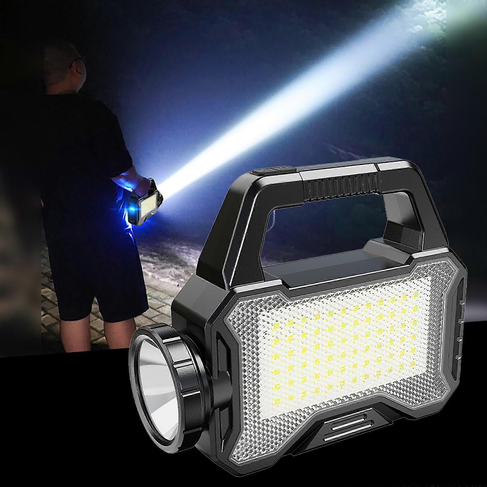 Solar Flashlight LED Strong Light Flashlight Outdoor USB Multifunctional Cob Work Light Portable Light