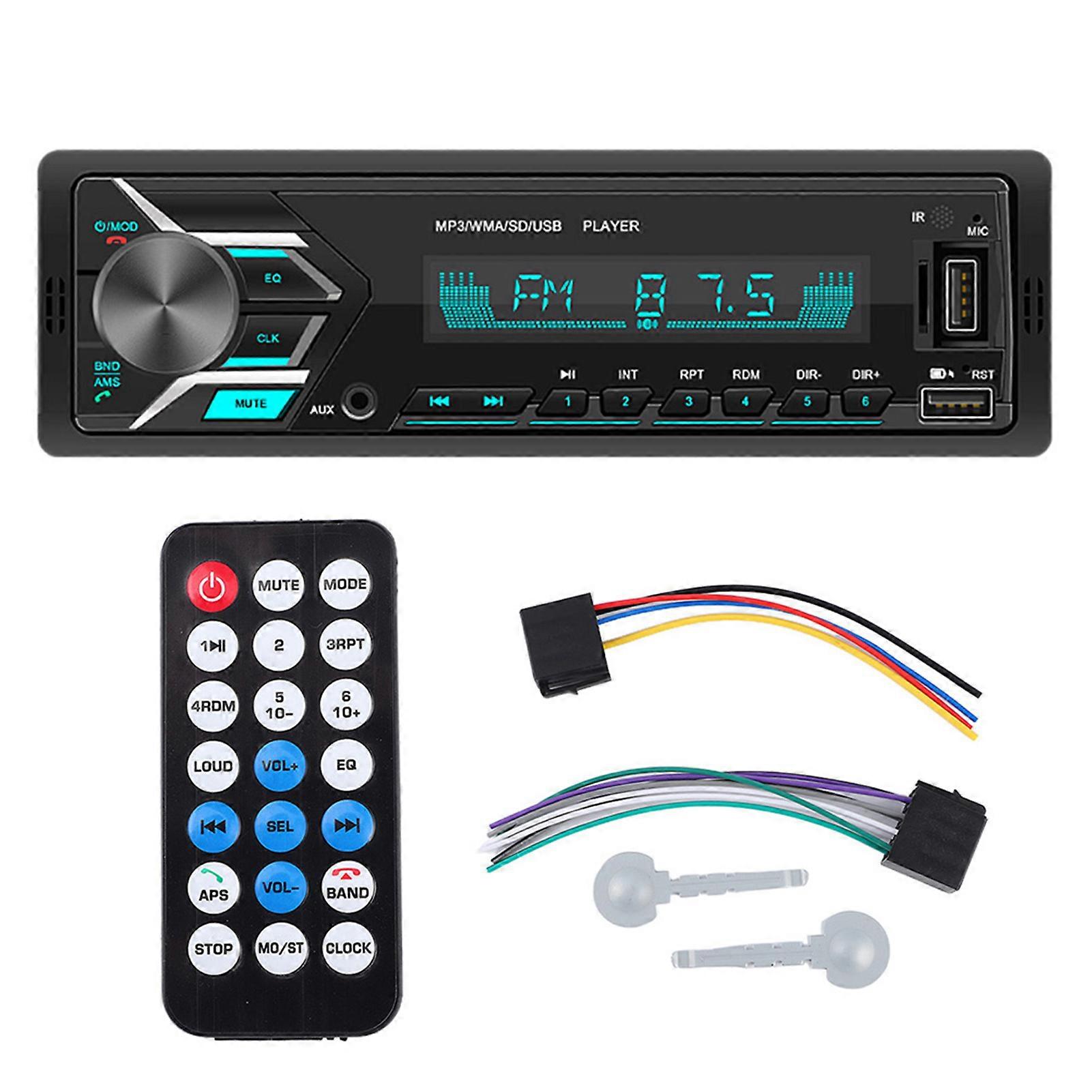 12V Car Stereo MP3 Player Dual USB Bluetooth FM Radio Memory Card Reader 7 Color Backlight
