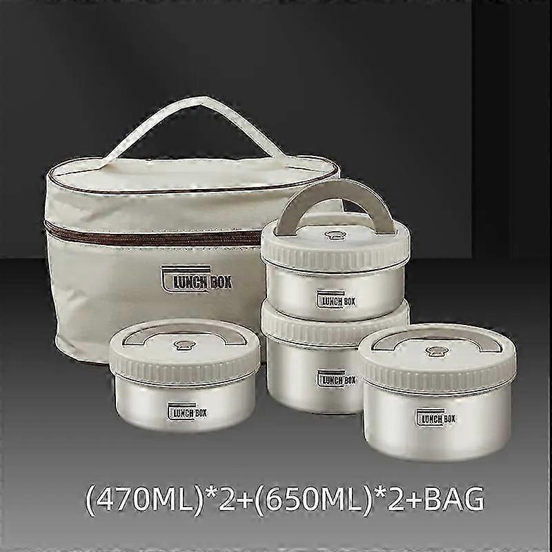 Lunch Box Portable Insulated Lunch Container Set Stackable Bento Stainless Steel Lunch Container SMTX f26