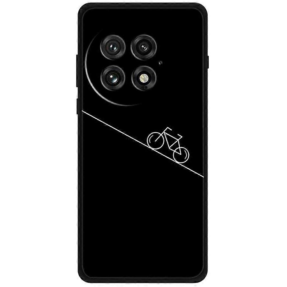 For OnePlus 13 Line Art Case Anti-Scratch Soft TPU Phone Cover-Bicycle