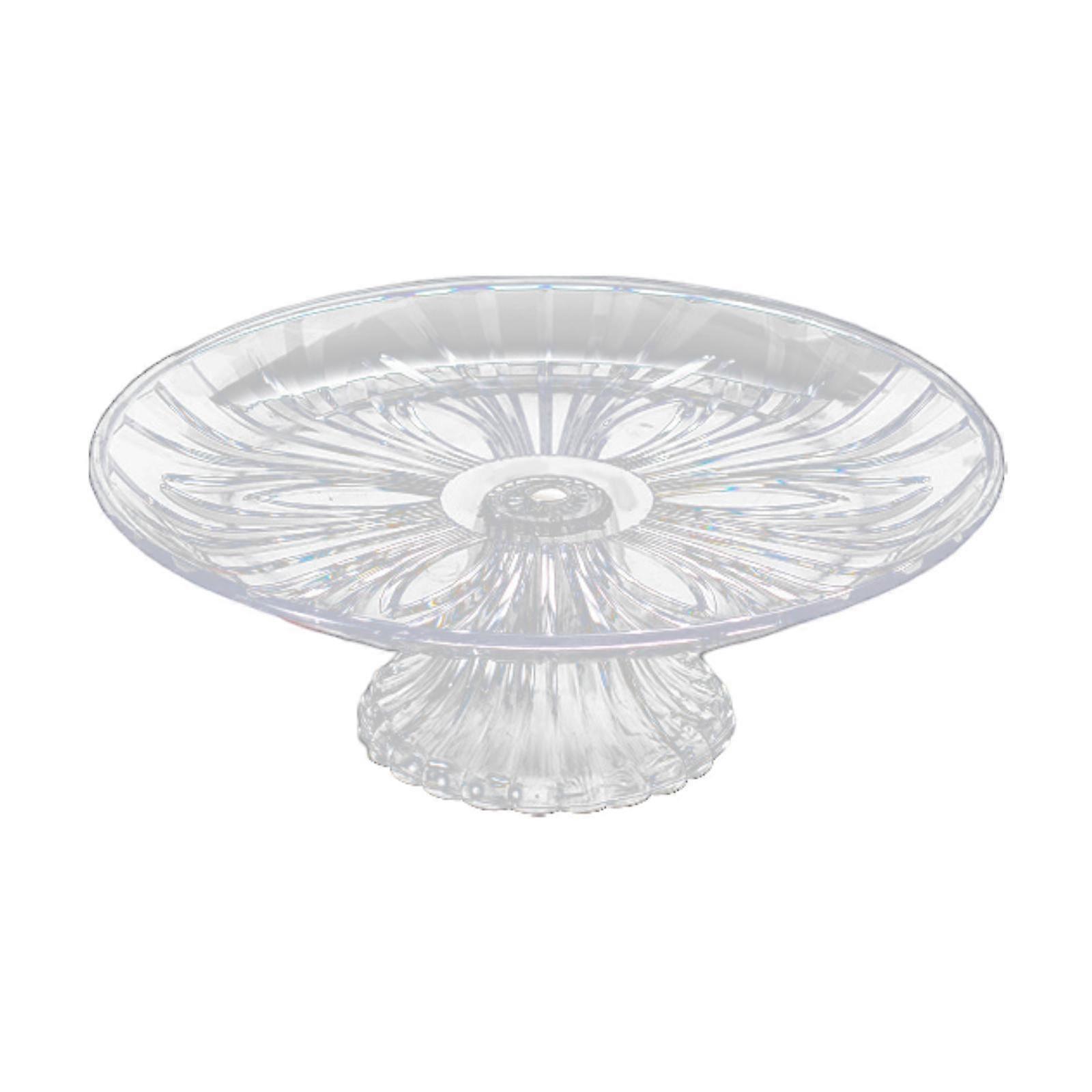 Acrylic Fruit Plate Serving Tray Multiuse Decorative Cake Plate with Base