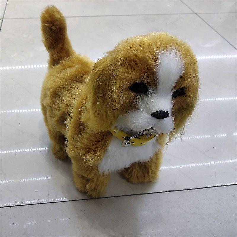 Rural dog#  Electric plush simulation induction walking dog light control toy new exotic touch simulation dog