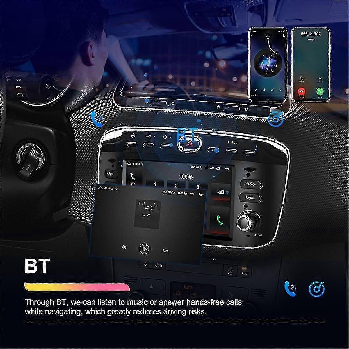 Android 2 Din Car Radio For Punto 2010-2016 2012-2015 Multimedia Player Wifi Gps Navigation Stereo