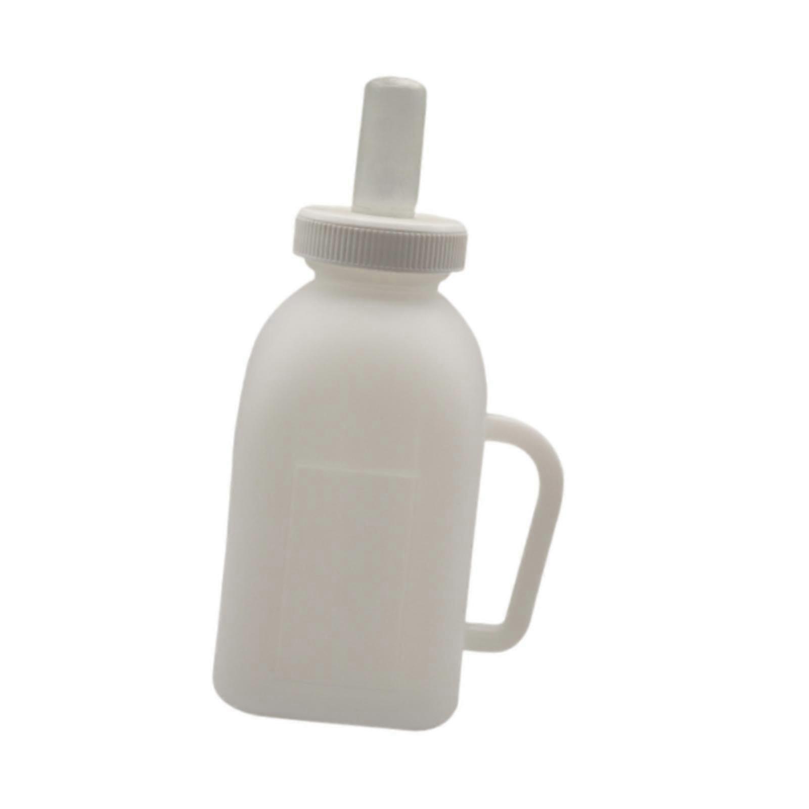 Calf Bottle Accessories with Nipple and Cap with Handle Portable Milk Feeder 1L