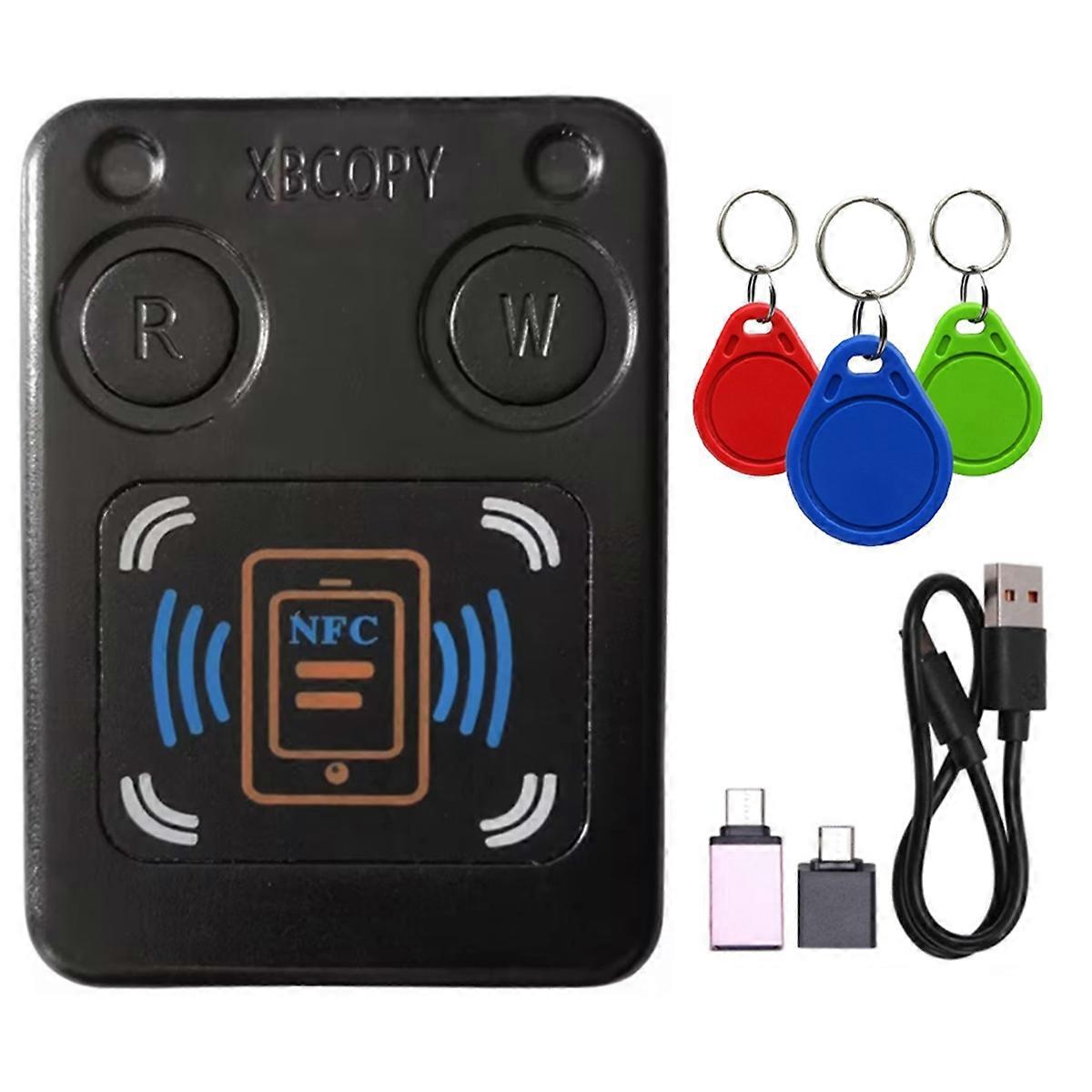 NFC RFID Smart Chip Card Reader Copier+3XUID Keychain IC 13.56Mhz ID 125Khz 250Khz 375Khz RFID Toke