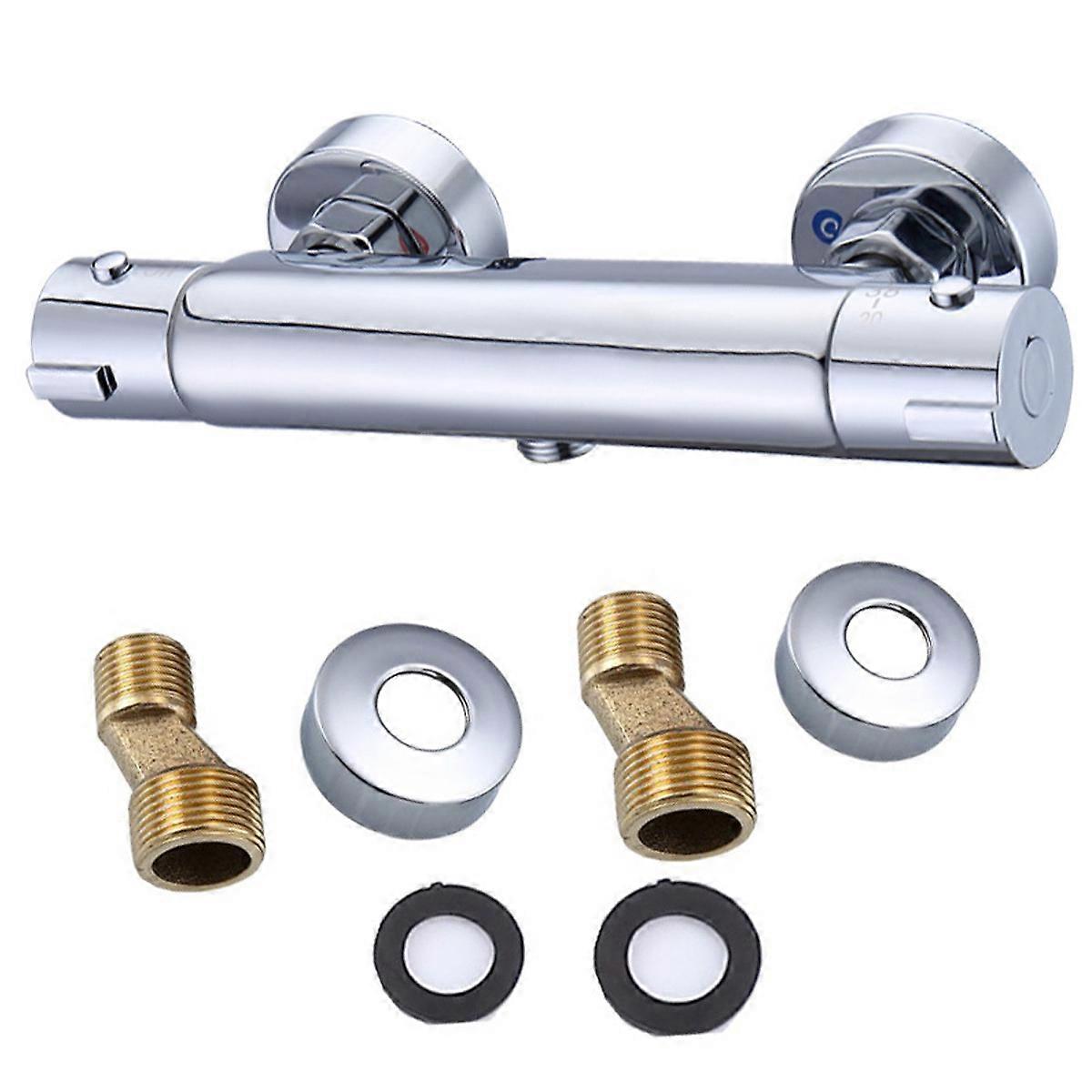 Thermostatic Wall-Mount Shower Valve Brass Chrome