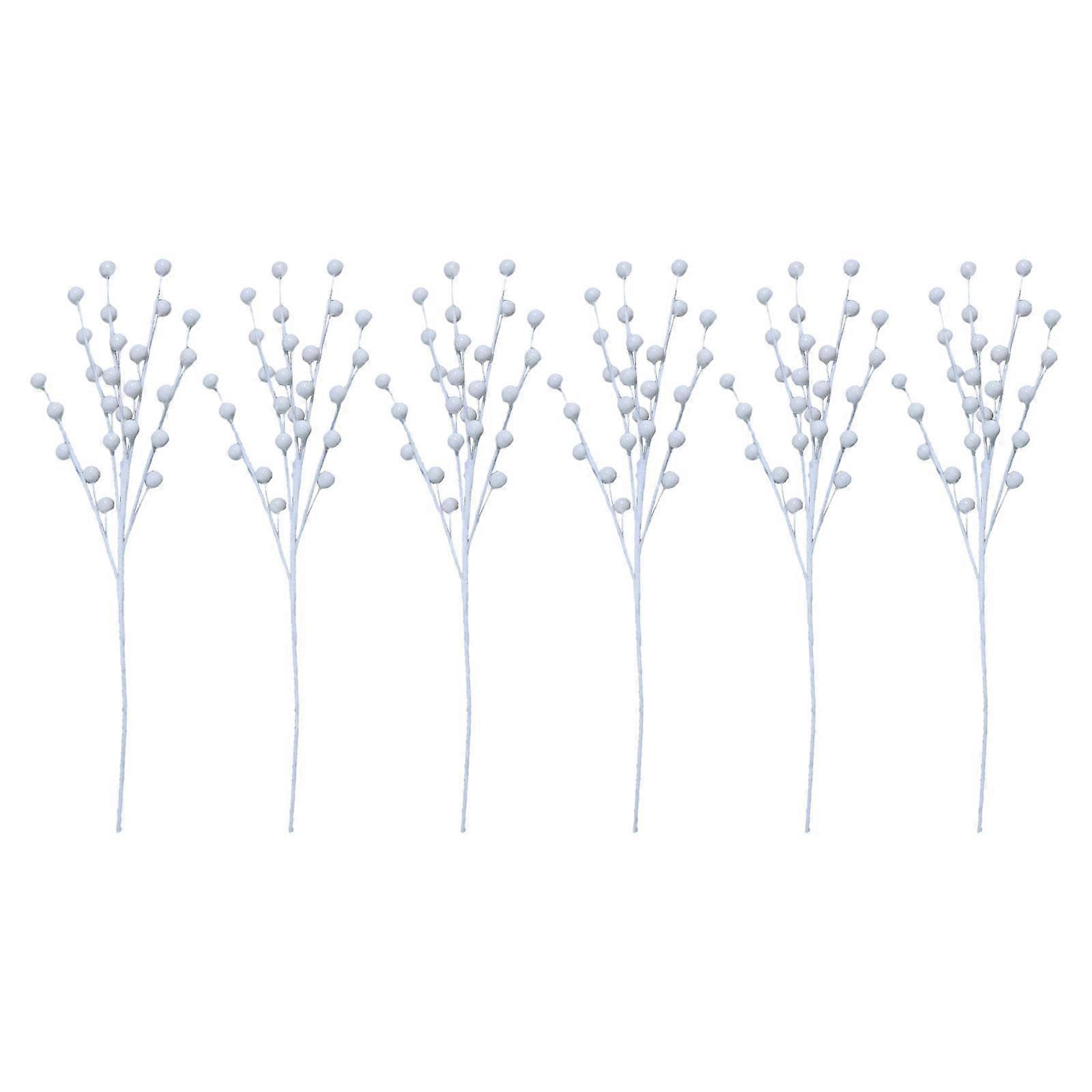 6x بيري غصين فرع إناء بيري فروع الحلي سطح المكتب، التوت الاصطناعي