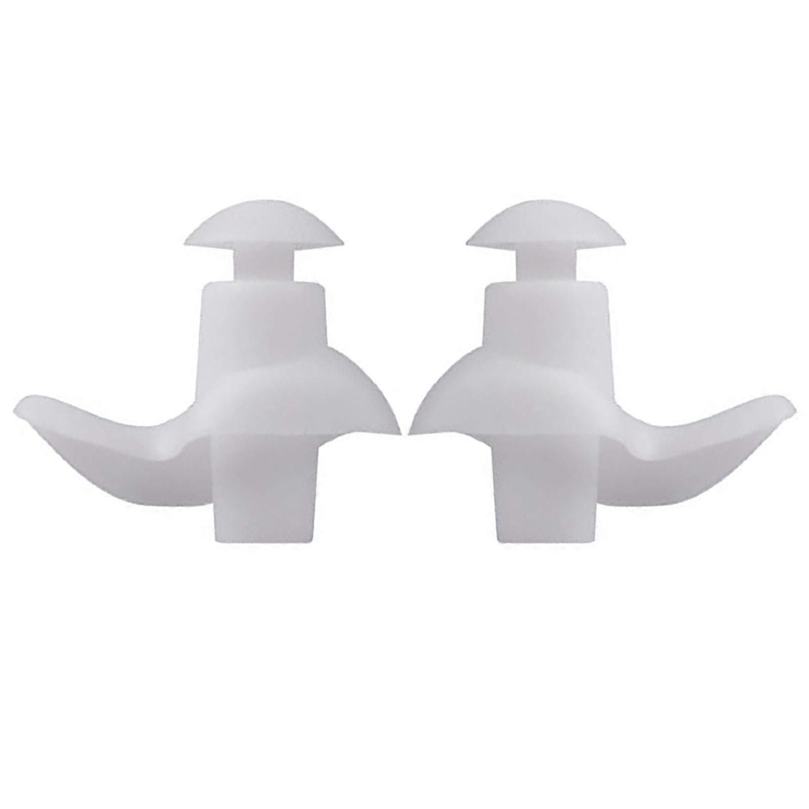 1 Pair Earplugs for Sleeping Noise Cancelling Reusable Silicone Ear Plugs Surfing Earplugs Suitable for Swimming Travel White
