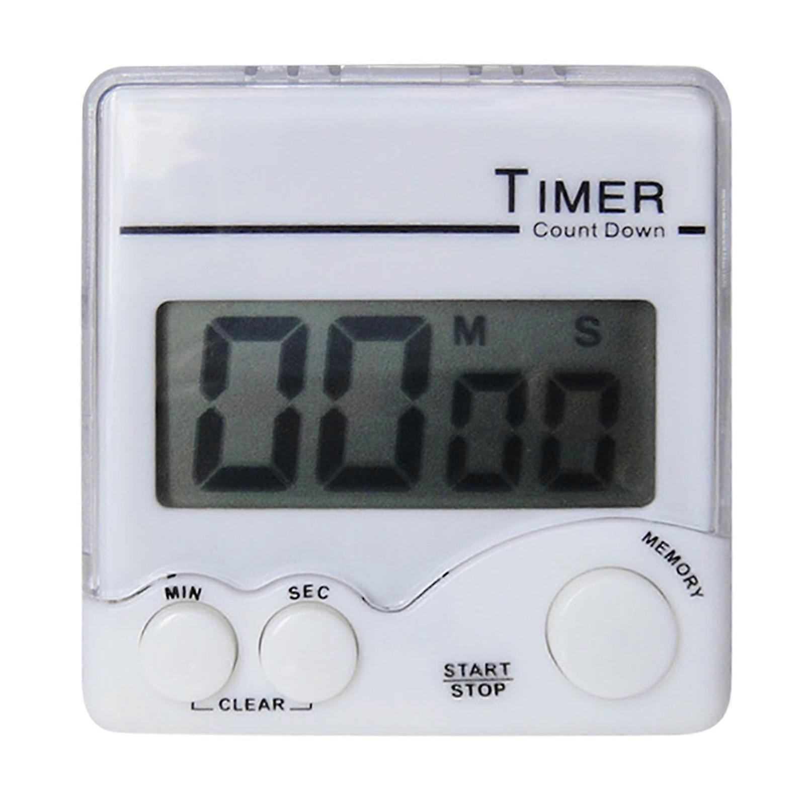 Digital Kitchen Timer for Cooking Multi-Function Electronic Timer Big Digits Strong Magnetic Backing Classroom Timers  White