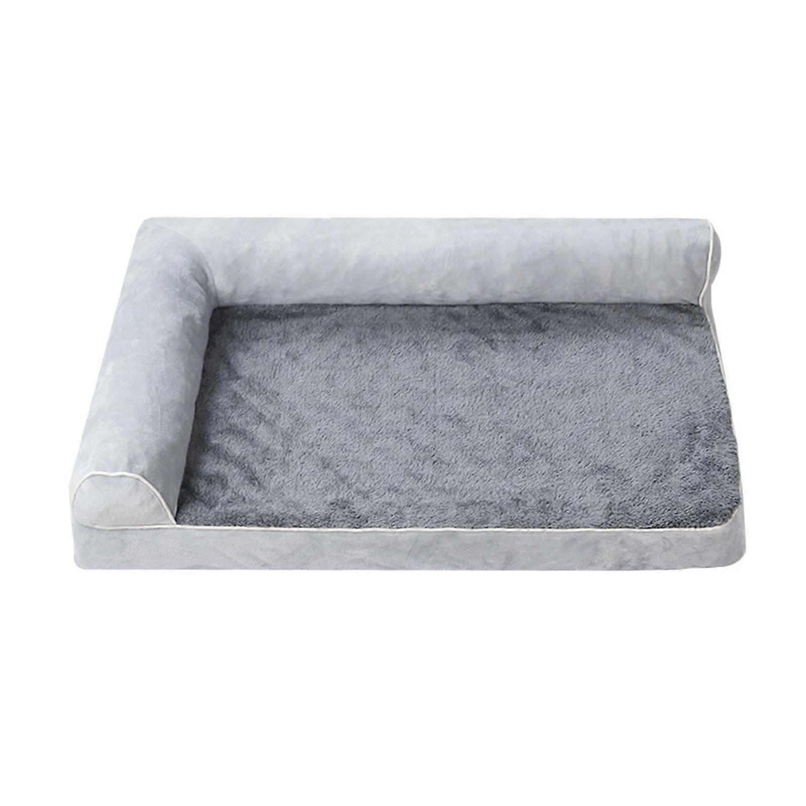 Pet Sofa Bed for Small Dogs with Dual Headrest Egg Crate Foam Dog Washable Cover Couch Bed Non Slip Dog Sleeping Cushion