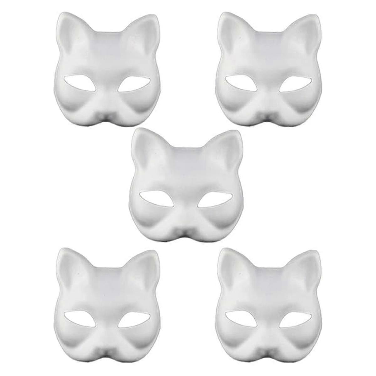 Diy Mask, Fox Cat Face, Blank Hand Painted Mask