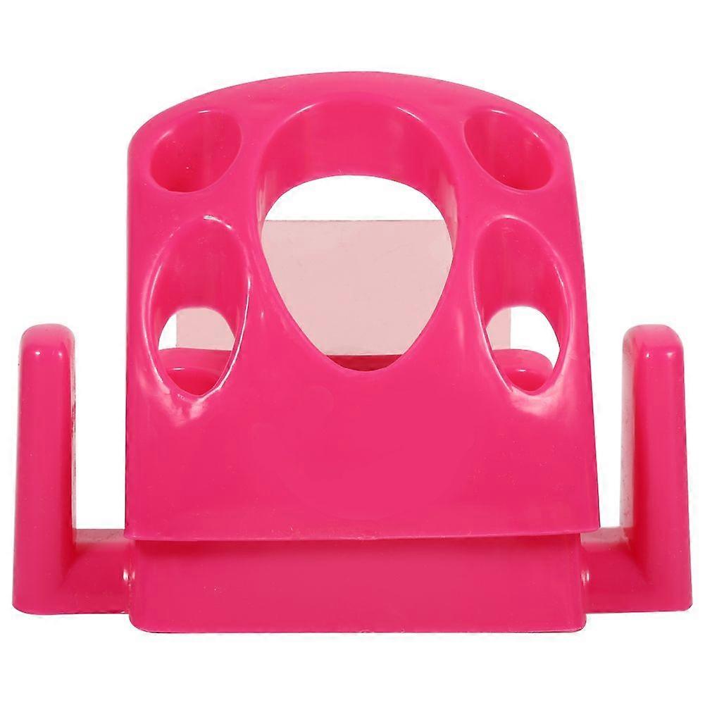 Multifunctional Candy Color Plastic Toothbrush Holder Bracket Container for Bathroom Use Red