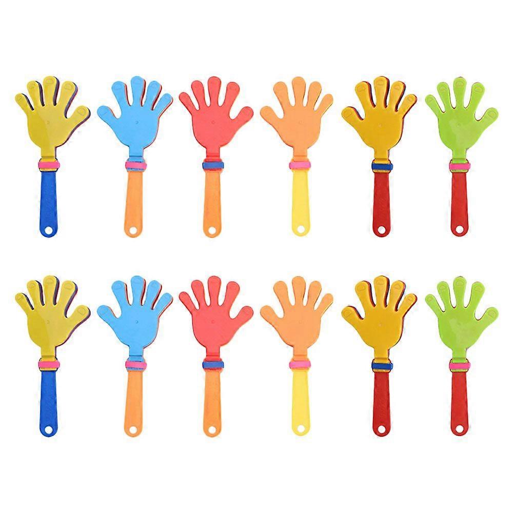 12Pcs Party Hand Clappers Noise Makers Toys Hand Clappers Cheering Props Hand Clappers
