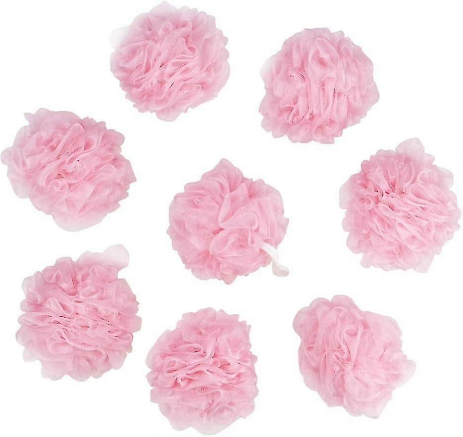 Body Bath Cleaning Puff, Pink, 8 Packs