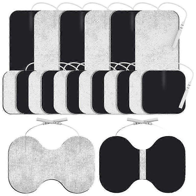 Tens Unit Electrode Pads - 20 Pcs, Multiple Sizes, Xl, Reusable & Latex-free (2mm)