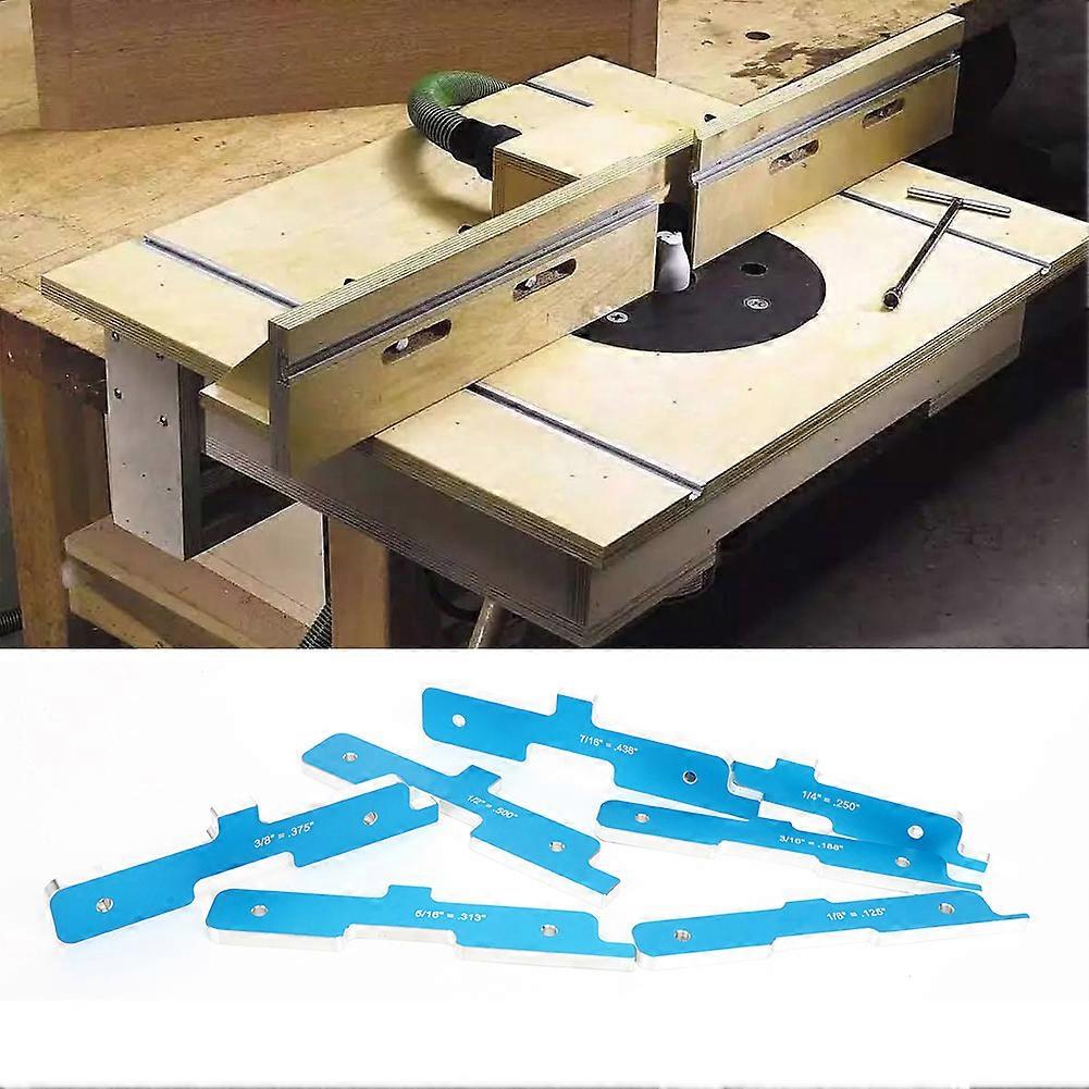 7 Pcs Setup Bar Soft Aluminum Multi Function Router Table Setup Bar Tool 1/8in~1/2in